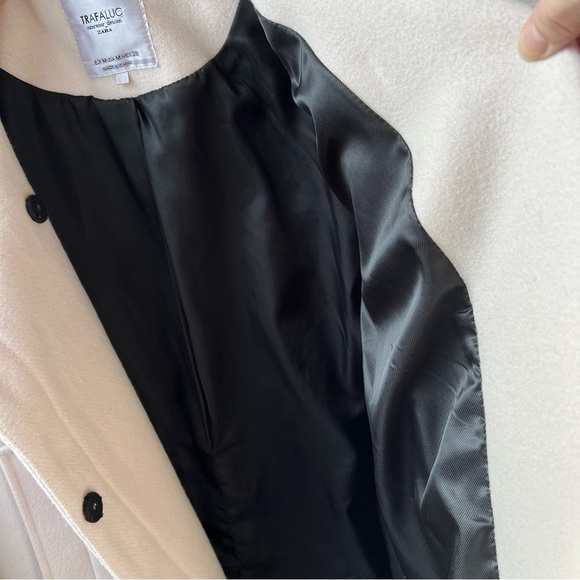 Zara Trafaluc Cream Lara Wool Jace, Size Medium. #43 - Picture 6 of 9